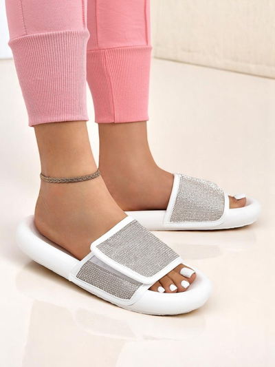 Royalfashion Ženski natikači s ploskim podplatom Sparkle Step