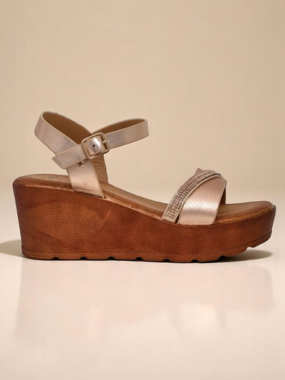 Royalfashion dámske platformové sandále s kamienkami a trblietaním Aurora Glow