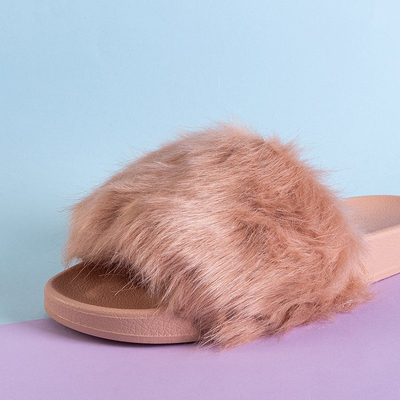 Dámske práškové papuče s kožušinou Danita - Obuv