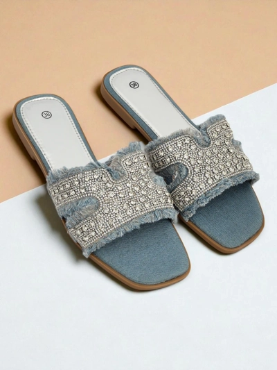 Royalfashion Dámske šľapky s kamienkami CrystalEase