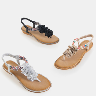 Zlaté lesklé dámske sandále na platforme Grassia - Obuv