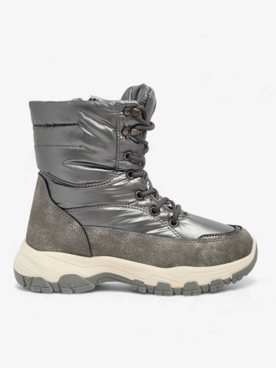 Ženski gležnjarji Aurora Srebrni Ekološki Casual za Zimo