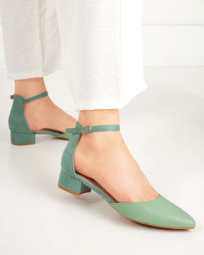 Zelené dámske sandále na dolnom stĺpiku Areda - Obuv