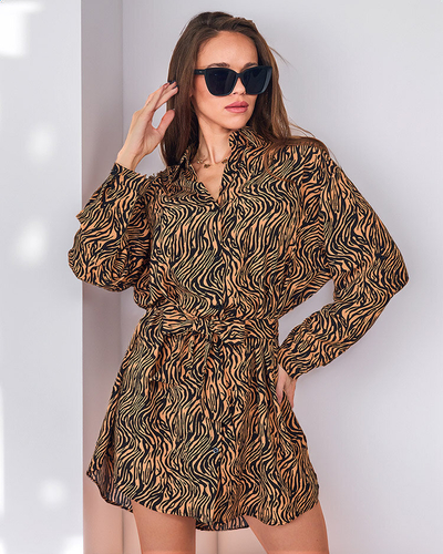 Royalfashion dámske mini šaty so vzorom a'la zebra