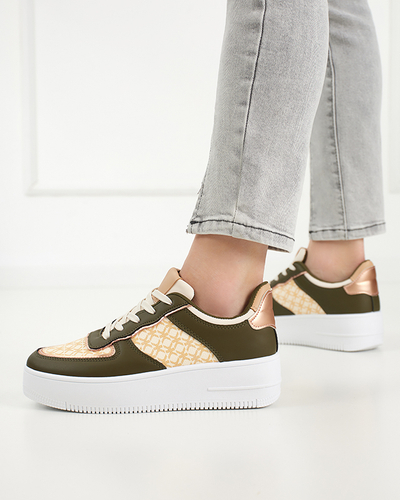 Zelená dámska športová obuv s potlačou Glou - Obuv