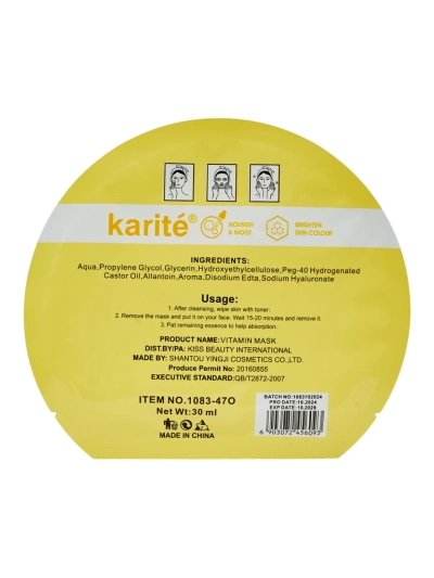 Plátená pleťová maska s vitamínom C - rozjasňujúca