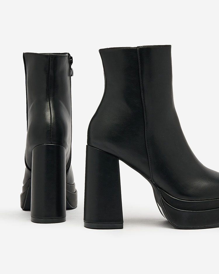 Royalfashion Čierne dámske čižmy Atotona