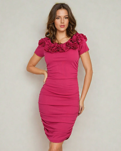 Royalfashion Pokrčené dámske mini šaty