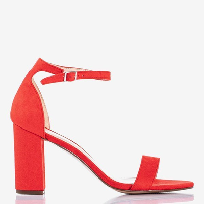 Červené dámské sandály na sloupku Sweet Honey - Footwear 1