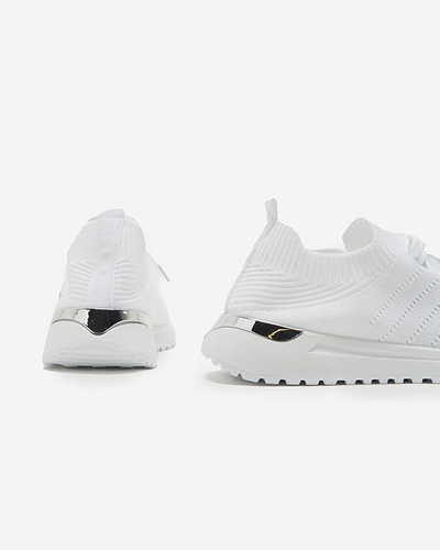 Dámska športová obuv Erina z bielej látky - Obuv