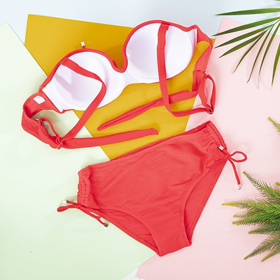 Dámske dvojdielne plavky Coral Stripe - spodná bielizeň
