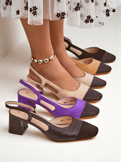 Royalfashion Ženski salonarji z nizko peto z okrasno konico Eleganzo