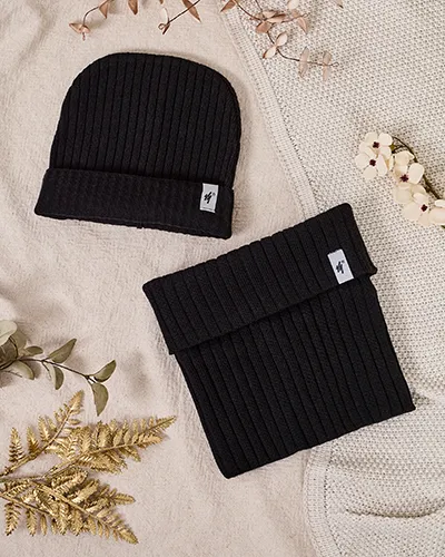 Royalfashion Univerzálna zimná sada - čiapka s rúškom