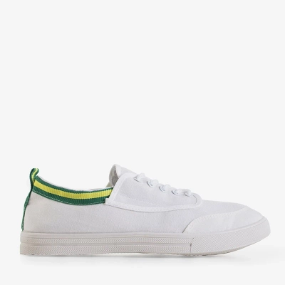 OUTLET Biele pánske športové tenisky Nelchael - Obuv