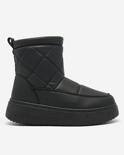Royalfashion Čierne dámske čižmy a'la snow boots Kacecica