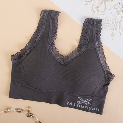 Dámska bezšvová tmavošedá podprsenka - Spodná bielizeň