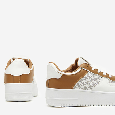 Dámske biele športové topánky s potlačou Glou - Obuv