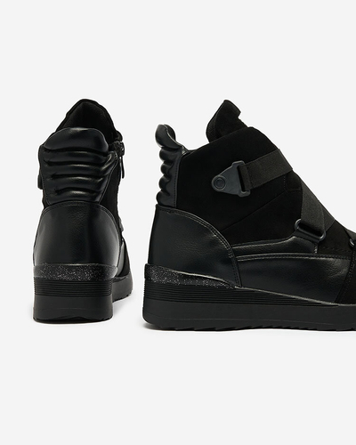 Royalfashion Čierne dámske športové čižmy Sattari