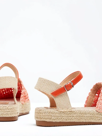 Oranžové dámske espadrilky s prelamovaným Triumf - Obuv