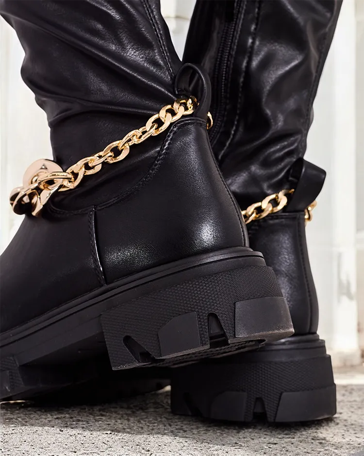 Royalfashion Dámske čižmy nad kolená Essef