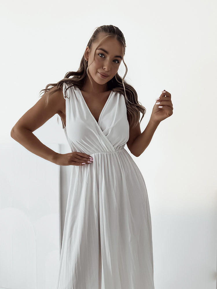 Royalfashion Dámske plisované midi šaty