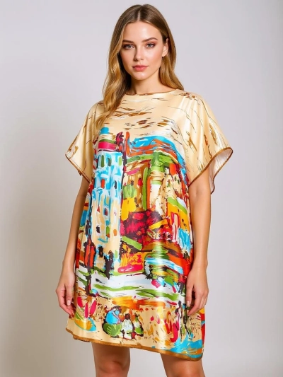 Pareo Melodia Venezia by Royalfashion – barvit pareo do kolen iz poliestra