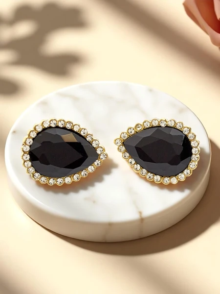 Royalfashion Dámske klipsňové náušnice s kryštálmi a zirkónmi