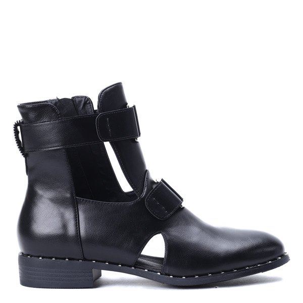 Czarne workery Nessy- Obuwie