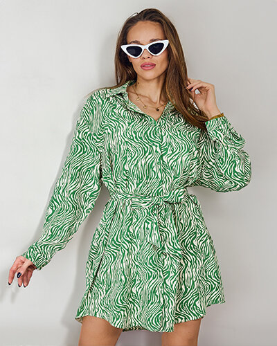 Royalfashion dámske mini šaty so vzorom a'la zebra