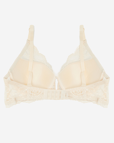 Dámska béžová čipkovaná podprsenka - Spodná bielizeň