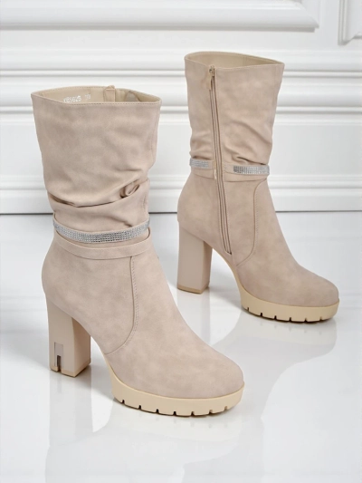 Mat ženski gležnarji s peto Ashen Bloom