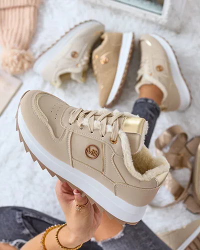 Royalfashion Zateplené dámske tenisky s kožušinou Boris