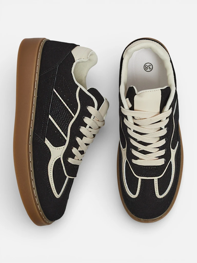 Ženski športni copati Flora Črni Ekološki Športni za vsak dan