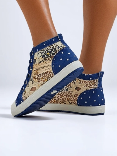 Royalfashion Vysoké dámske tenisky a'la Jeans