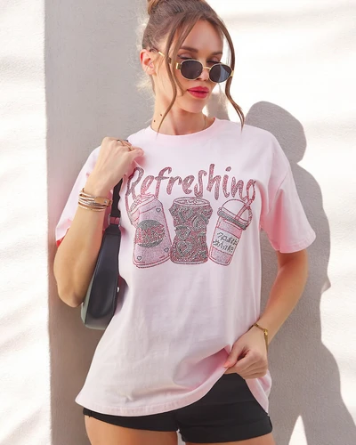 Royalfashion Bavlnené dámske tričko s potlačou zo swarovského kryštáľu