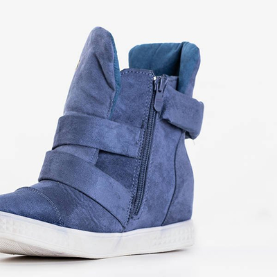 Tmavomodré tenisky na vnútornom klinovom podpätku Brisbane - Obuv