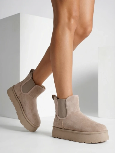 Royalfashion Dámske krátke čižmy Nomas a'la snow boots