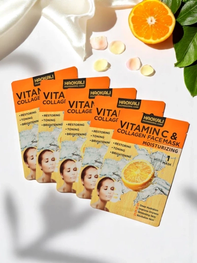 Haokali - Maska na tvár s vitamínom C a kolagénom - hydratuje, rozjasňuje a tonizuje