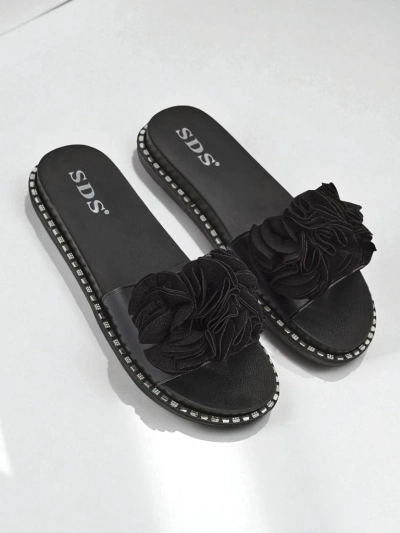 Royalfashion Dámske šľapky s plochou podrážkou Flora Verde