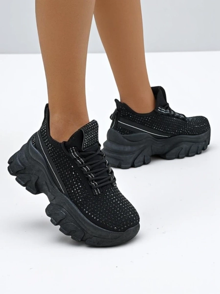 Royalfashion dámske športové tenisky s kamienkami Blysco