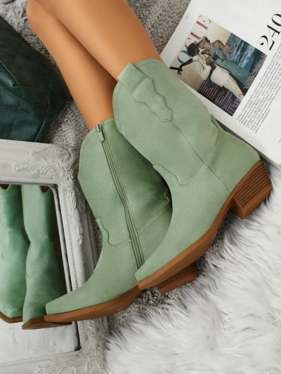 Ženski kavbojski škornji iz eko semiša SpireHush