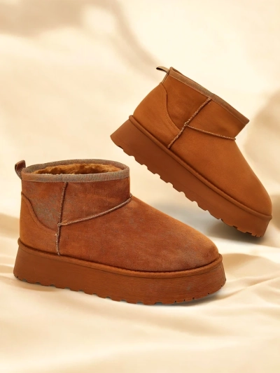 Royalfashion Krátke topánky podobné ženským snehovým čižmám Fortesse