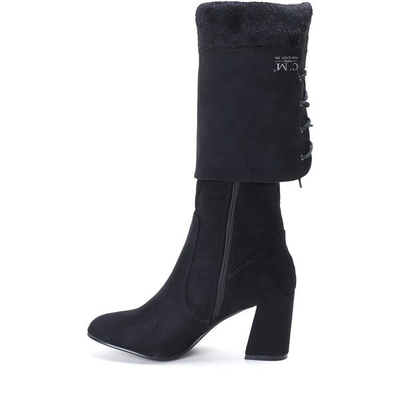 Czarne kozaki z dżetami Lucid Dreams - Obuwie