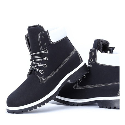 Čierne zateplené topánky Sabina - Obuv