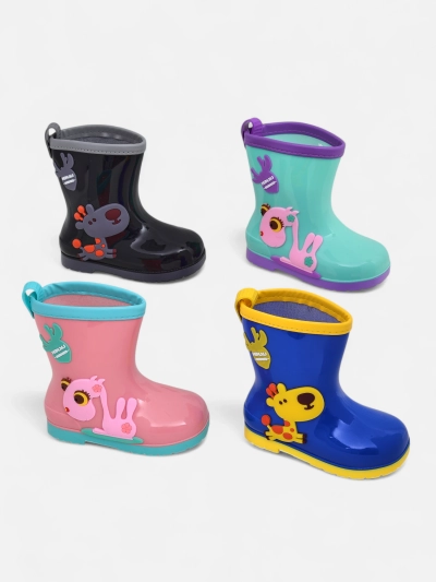 Royalfashion Detské gumové čižmy s nášivkami Good Time