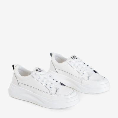 Dámske biele tenisky z ekokože od Metrodora - Obuv