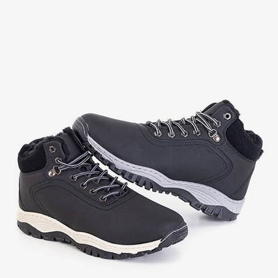 VÝPLET Čierne zateplené čižmy s kožušinou Slavkos - Obuv