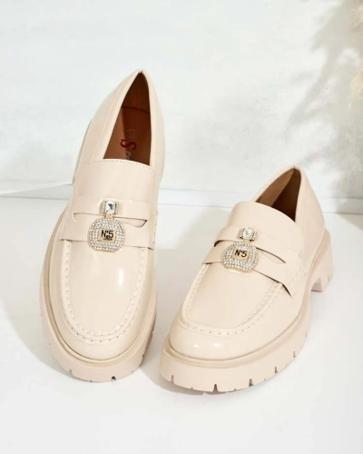 Royalfashion Dámske lakované mokasíny Bemies