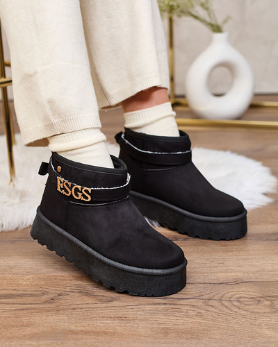 Royalfashion Ružové dámske snehové topánky a'la s ozdobou Esgala