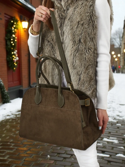 Ženska shopper torbica eko semiš Dorelle